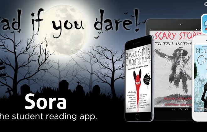 sora read if you dare spooky title collage on devices