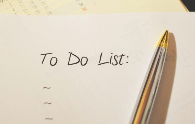 to do list stock image pen on paper