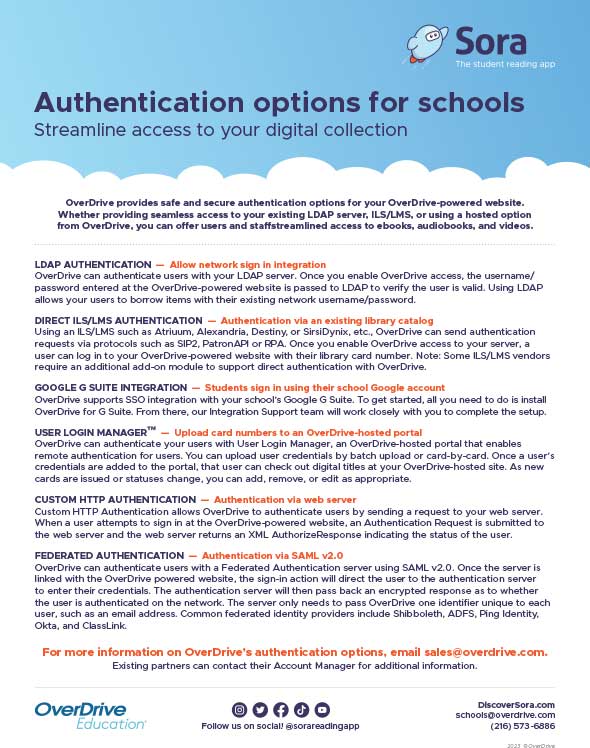 Authentication options for schools jacket cover