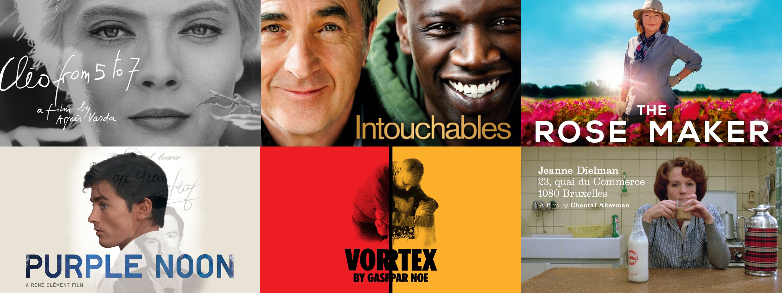 A selection of French cinema titles available on Kanopy