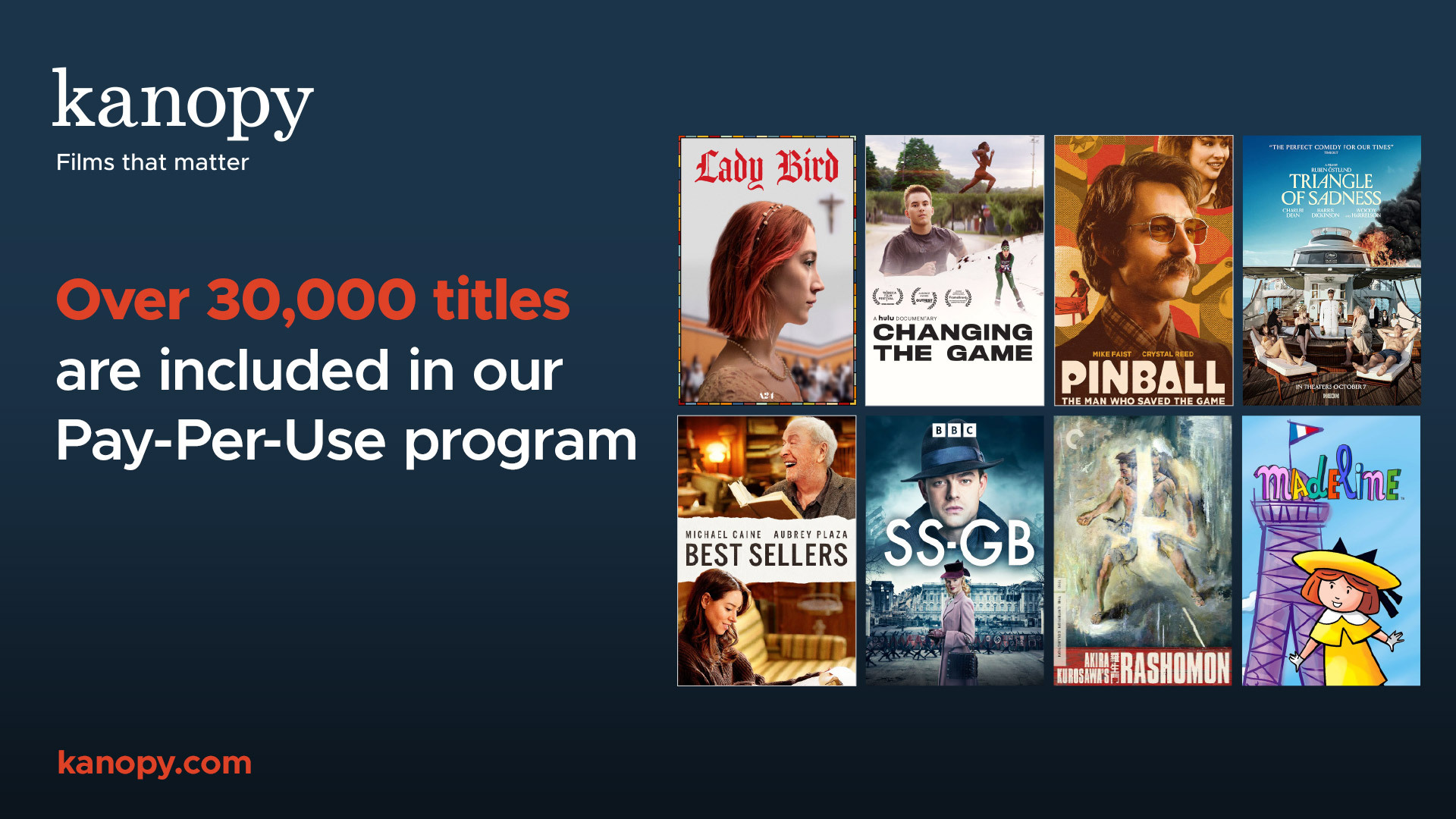 Over 30,000 titles are included in the pay per use program