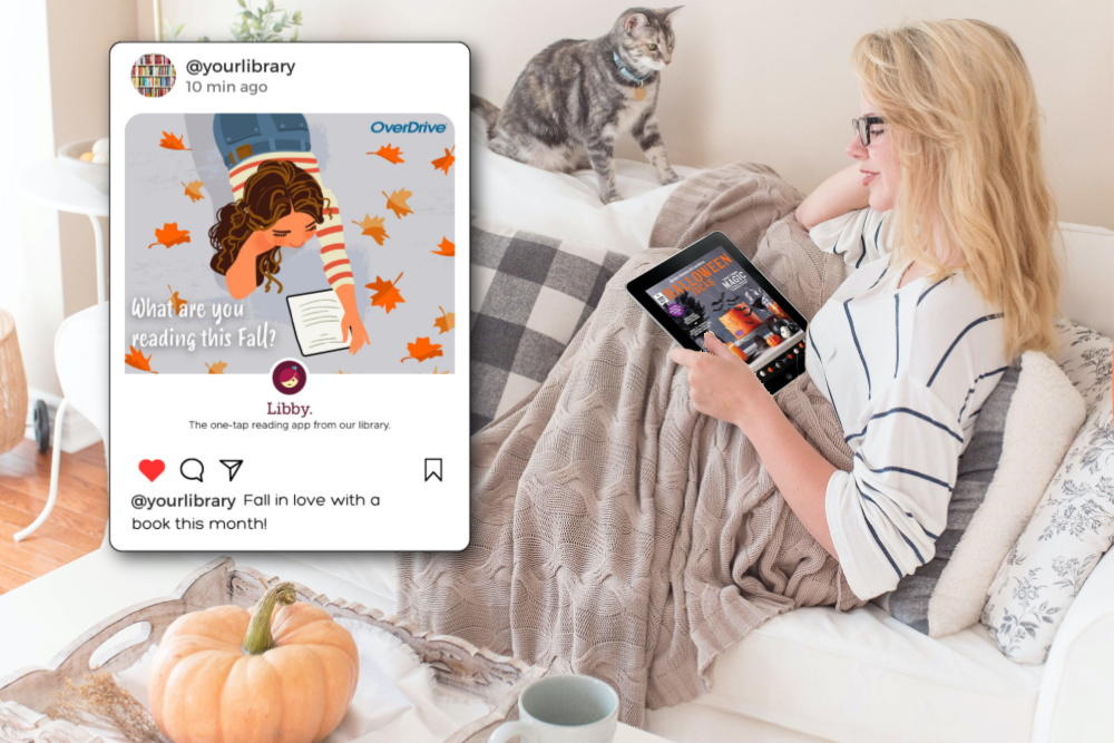No trick, all treats! Grab a free marketing kit in the Resource Center to  promote your digital library in October - OverDrive