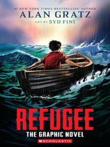 Cover for Refugee by Alan Grtz, illustrated by Syd Fini