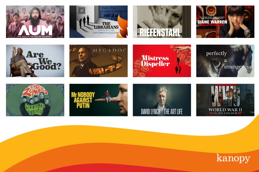 What documentaries patrons watched most at the midyear mark on Kanopy