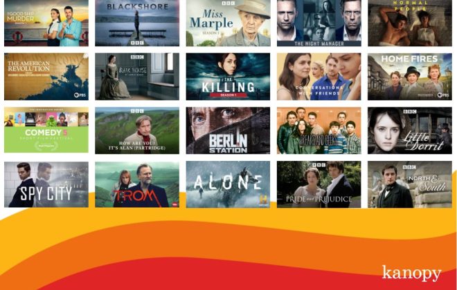 What TV show patrons watched the most at the midyear mark on Kanopy