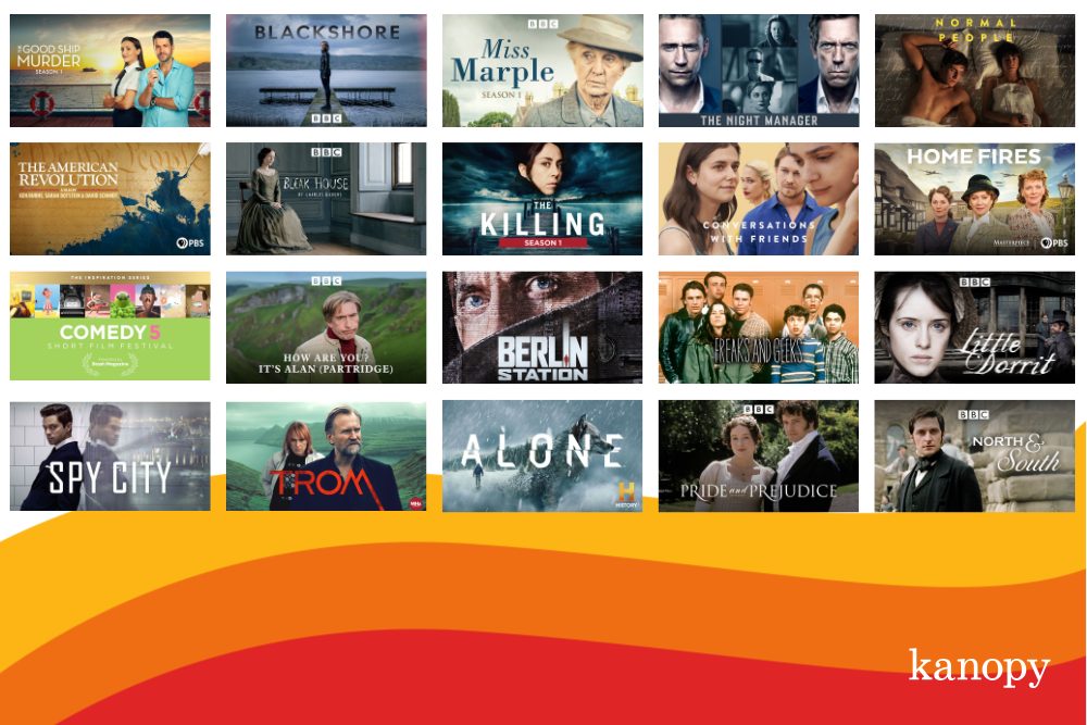 What TV show patrons watched the most at the midyear mark on Kanopy